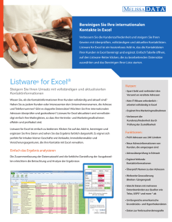 Listware for Excel