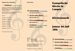 Kirchenmusik-Flyer I 2016 - Evangelische Kirchengemeinde Langen