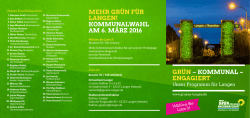 GR&Uuml;N &ndash; KOMMUNAL &ndash; ENGAGIERT MEHR GR&Uuml;N F&Uuml;R LANGEN
