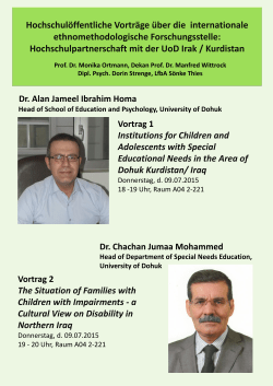 Vortrag Dr. Alan Jameel Ibrahim Homa am 09.07.2015, 18