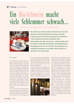 Ein Bio-Schwein macht viele Schlemmer schwach