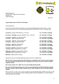 FV Plochingen - Einladung