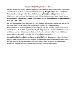 Rauchverbot an bayerischen Schulen