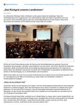 Tegernseer Stimme (11.06.2015): Wirtschaftsempfang 2015