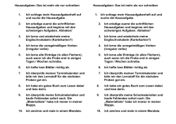 Hausaufgaben: Das ist mehr als nur schreiben 1. Ich schlage mein
