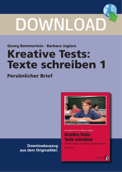 Kreative Tests: Texte schreiben 1