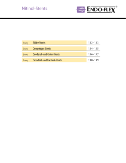 Nitinol-Stents - ENDO
