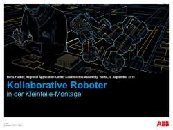 Kollaborative Roboter - VDMA Forum Industrie 4.0