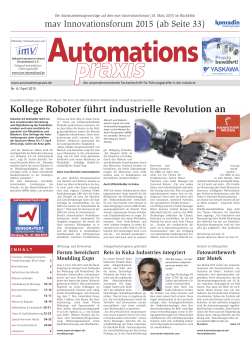 Kollege Roboter führt industrielle Revolution an