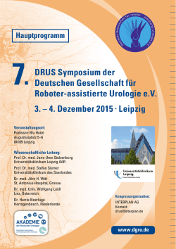 DRUS Symposium der Deutschen Gesellschaft f&uuml;r Roboter