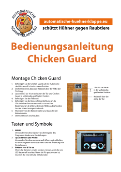 Bedienungsanleitung Chicken Guard