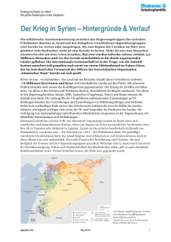 Hintergrund Syrien-Konflikt - Diakonie Katastrophenhilfe