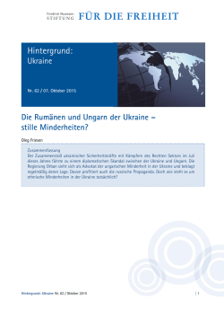 Hintergrund: - Friedrich Naumann Stiftung f&uuml;r die Freiheit