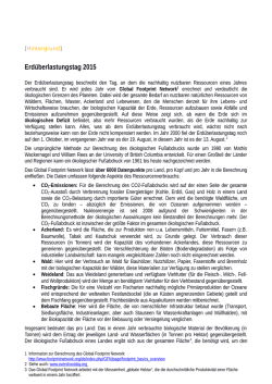 Hintergrund-Factsheet zum Erd&uuml;berlastungstag - INKOTA