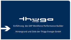 Einf&uuml;hrung des SAP Workforce Performance Builder