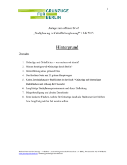 Hintergrund - Gr&uuml;nz&uuml;ge f&uuml;r Berlin