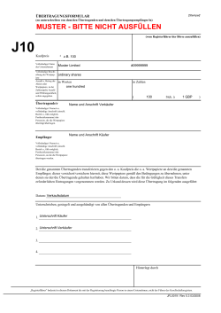 J10 Transfer Form (Muster)