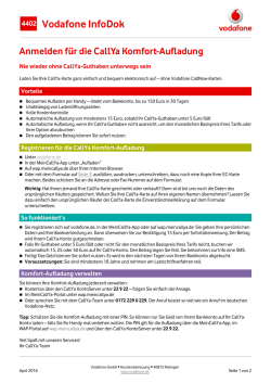 InfoDok 4402: Anmelden f&uuml;r die CallYa Komfort