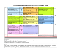 Studienverlaufsplan - Department of English and Linguistics