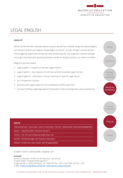 legal english - Bucerius Executive Education