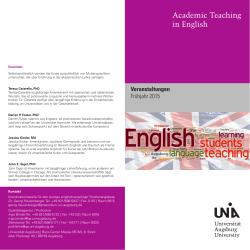 Academic Teaching in English
