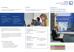 English for Business Sprachzertifikat LCCI