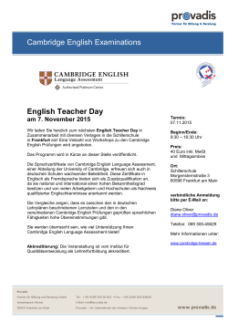 English Teacher Day 2015 in Frankfurt