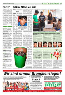 Schicke M&ouml;bel aus M&uuml;ll - Dr.-Konrad-Wiegand