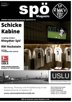 Schicke Kabine - Rheydter Spielverein