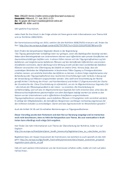 Email von Maria Noichl, Mitglied des EP - Gegen ALB