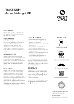 Coffee Circle - Praktikum Markenbildung &PR