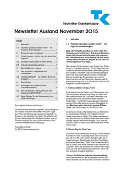 Newsletter Ausland jetzt herunterladen