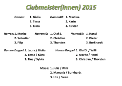 2015 Clubmeister Erwachsen