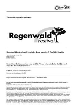 Regenwald Festival mit Everglade, Supermassive & The Wild Rumble
