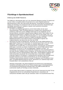 Die Erklärung im Wortlaut - Der Deutsche Olympische Sportbund