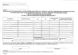 Erklärung über Promotionszeiten und Beschäftigungsverhältnisse