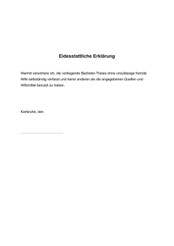 Eidesstattliche Erkl&auml;rung