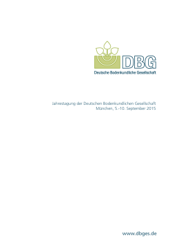 Programm - Deutsche Bodenkundliche Gesellschaft