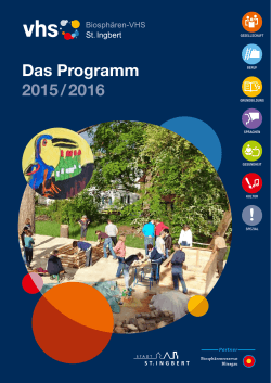 Das Programm 2015 / 2016