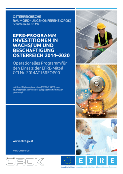 Programm IWB-EFRE 2014-2020