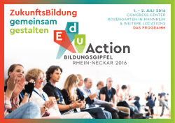 Programm - EduAction Bildungsgipfel Rhein