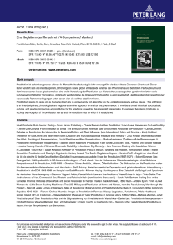 Jacob, Frank (Hrsg./ed.) Prostitution Eine Begleiterin der Menschheit