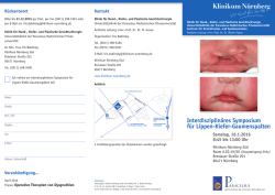 Interdisziplin&auml;res Symposium f&uuml;r Lippen-Kiefer