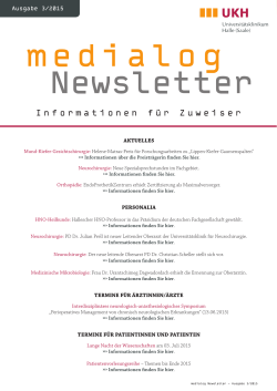 Ausgabe 3 - Mai 2015 - Universitätsklinikum Halle(Saale)