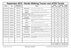 September 2015 - Nordic Walking Touren vom ATSV Ternitz