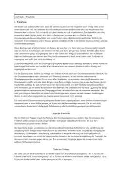 I. Friedh&ouml;fe Lage der Friedh&ouml;fe Tiefe der Gr&auml;ber