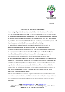 hdp-aufruf: wir müssen ein massaker in sur stoppen! | pdf
