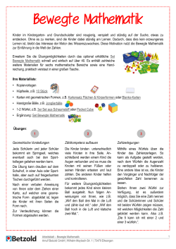 Bewegte Mathematik