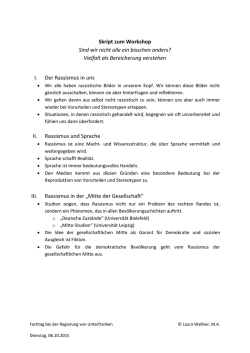 Skript zum Workshop Sind wir nicht alle ein bisschen anders