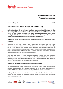 Henkel Beauty Care Presseinformation Ein bisschen mehr Magie für